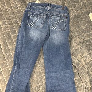 7 For All Mankind Blue Boot Cut Jeans
